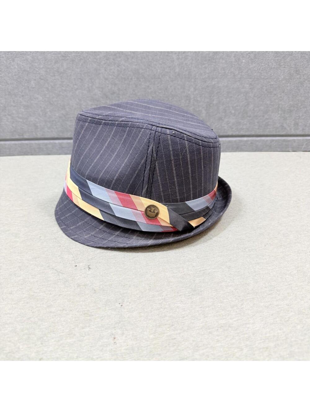 Goorin Bros Mens Large Fedora Hat Classic Stylish Blue Pinstripe Classic Look